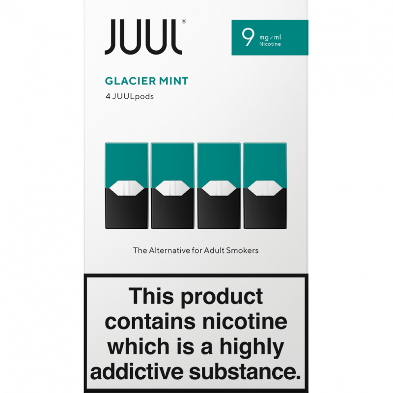 JUUL Glacier Mint JUUL Pods 9mg (Pack of 4 Refill Cartridges)